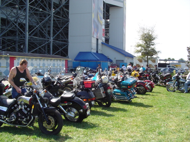 Motorcycle parking situation at Daytona, Florida