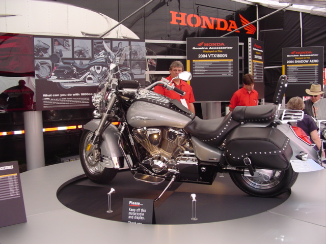 Honda VTX 1800 on display at the Honda booth