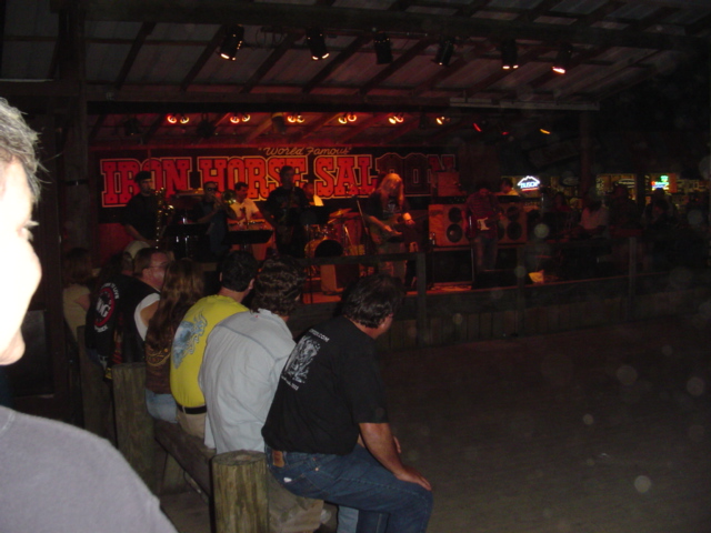 The band playing at the Iron Horse